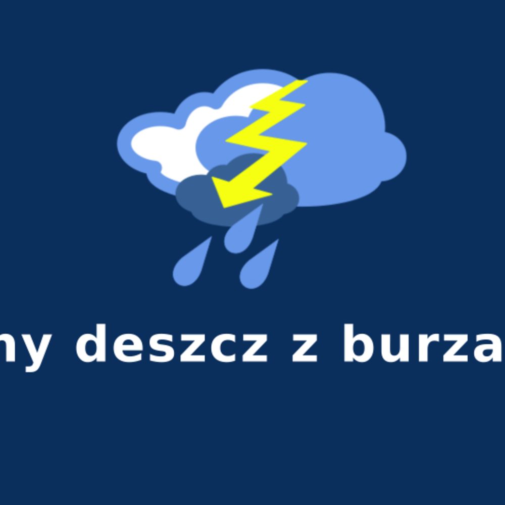 Silny deszcz i burze w powiecie nyskim. Ostrzeżenie pierwszego stopnia