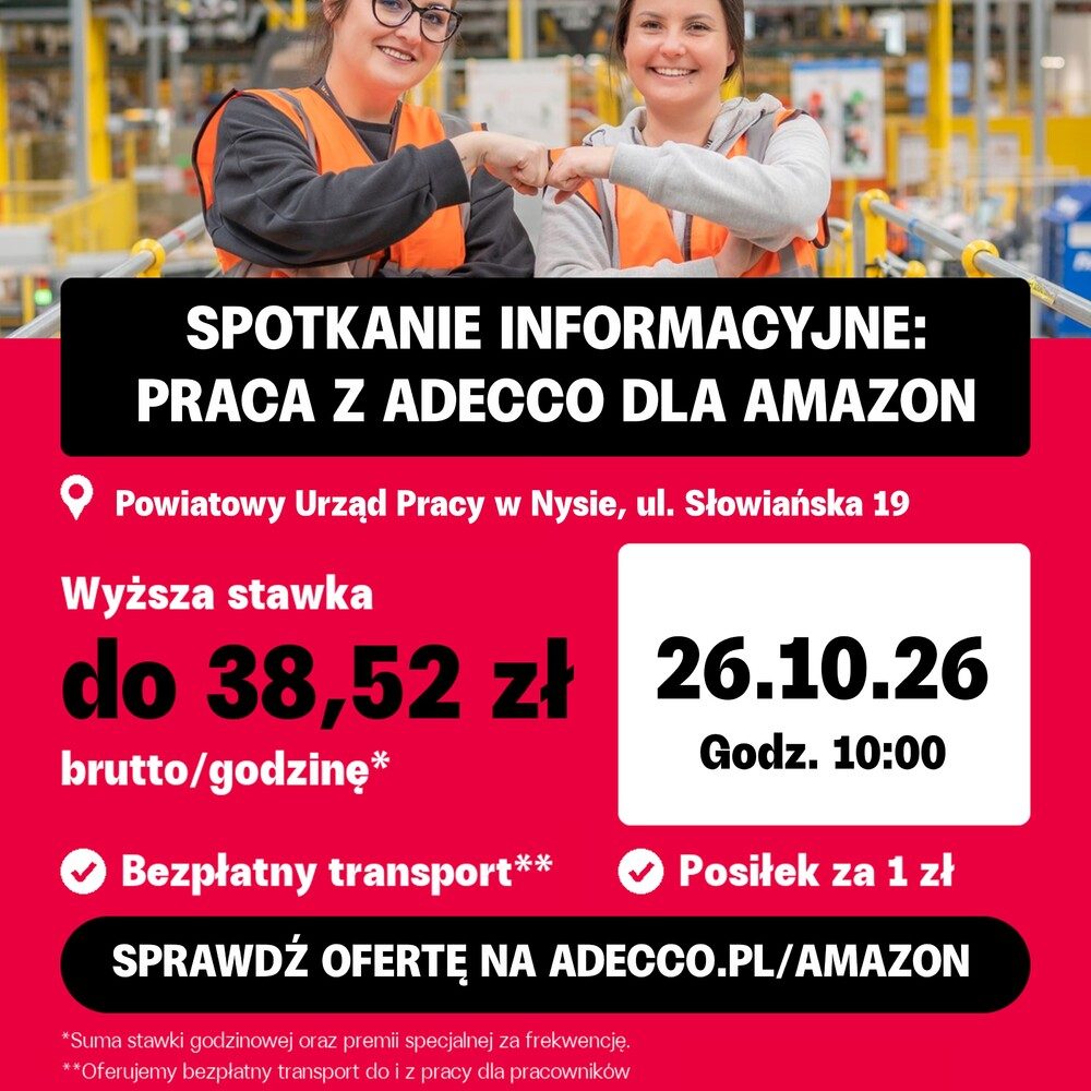 Giełda pracy z ofertami w centrum logistycznym AMAZON